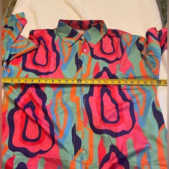 Multi color Shirt Dress - Picture 4 of 8